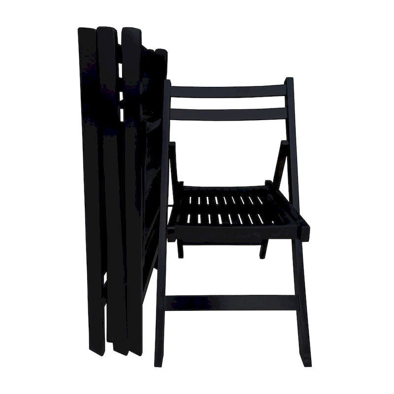 Furniture Slatted Wood Folding Special Event Chair,Set of 4