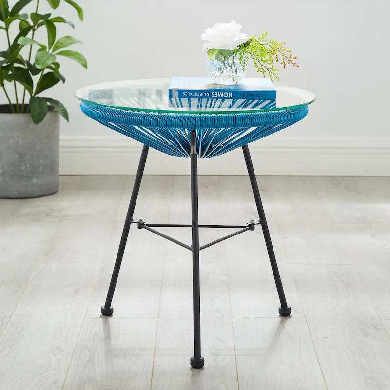 Corvus Sarcelles 3-Piece Modern Wicker Acapulco Bistro Set