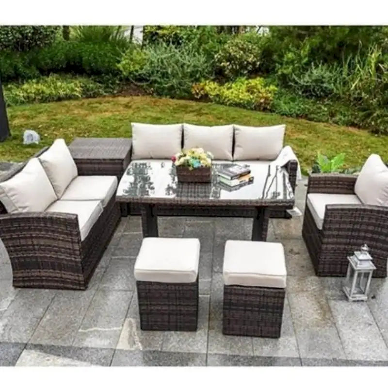 Moda 7-Piece Outdoor Sofa Set Wicker Patio Sectional Furniture