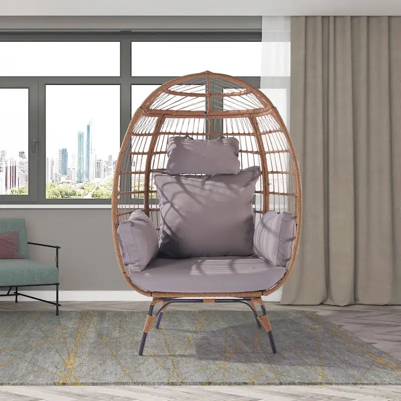 Outdoor Garden Rattan Egg Swing Chair Hanging Chair