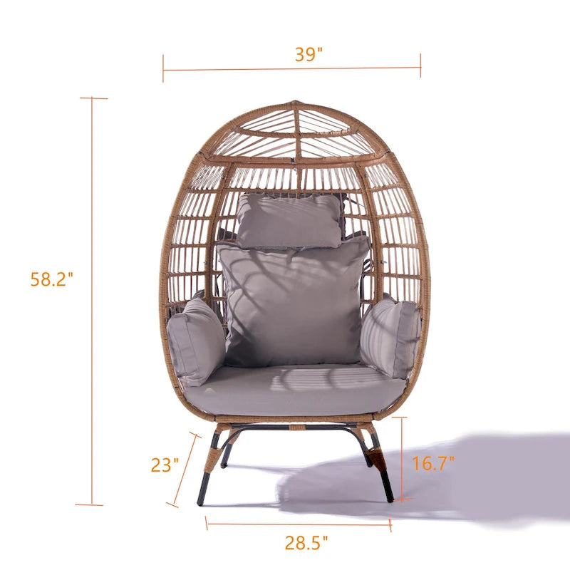 Outdoor Garden Rattan Egg Swing Chair Hanging Chair