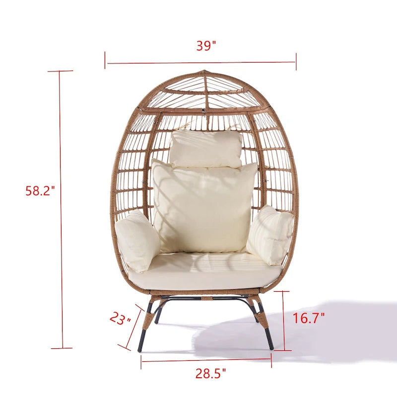 Outdoor Garden Rattan Egg Swing Chair Hanging Chair