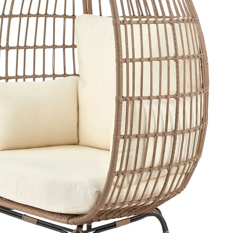 Manhattan Comfort Spezia Freestanding Rattan Outdoor Egg Chair