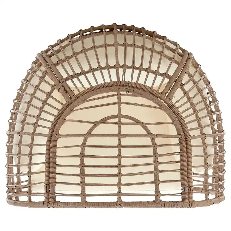 Manhattan Comfort Spezia Freestanding Rattan Outdoor Egg Chair