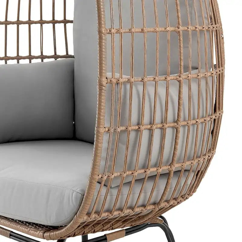 Manhattan Comfort Spezia Freestanding Rattan Outdoor Egg Chair