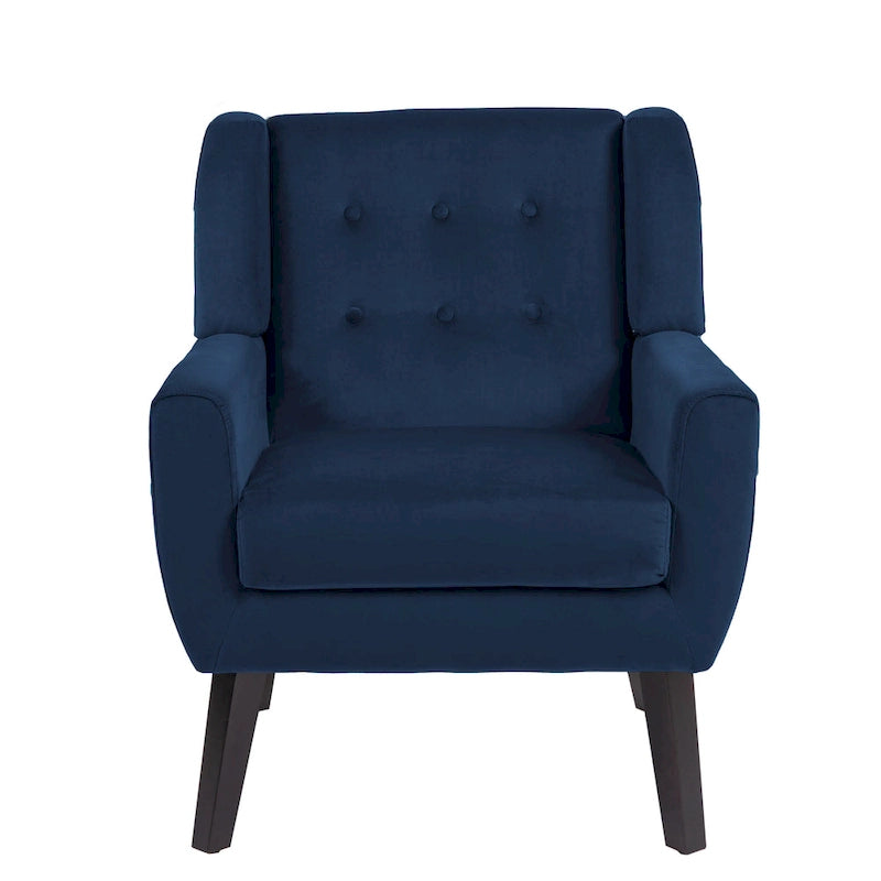 Velvet Tufted Accent Armchair – Blue / Purple / Green / Gray / Orange / Royal Blue / Retro Green / Pink, Single Seat