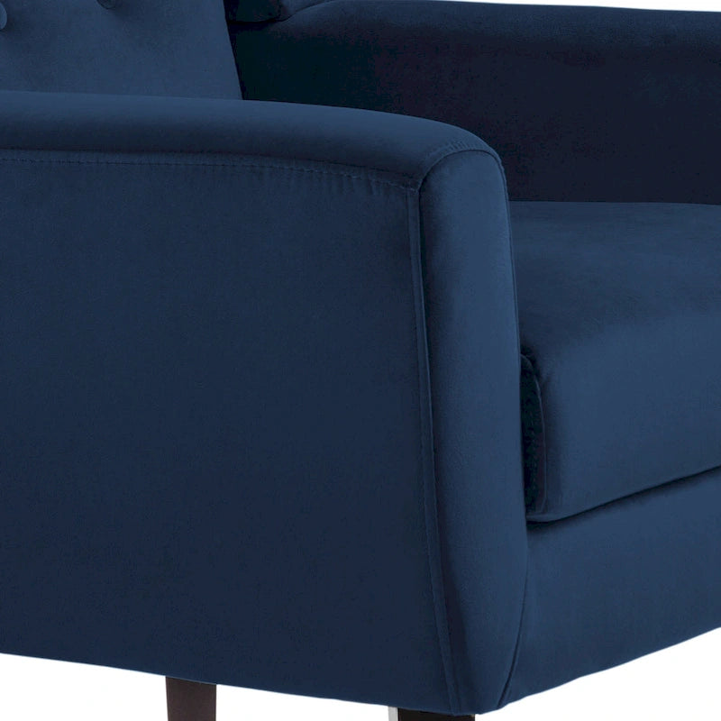 Velvet Tufted Accent Armchair – Blue / Purple / Green / Gray / Orange / Royal Blue / Retro Green / Pink, Single Seat
