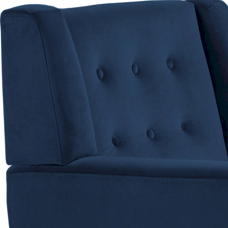 Velvet Tufted Accent Armchair – Blue / Purple / Green / Gray / Orange / Royal Blue / Retro Green / Pink, Single Seat