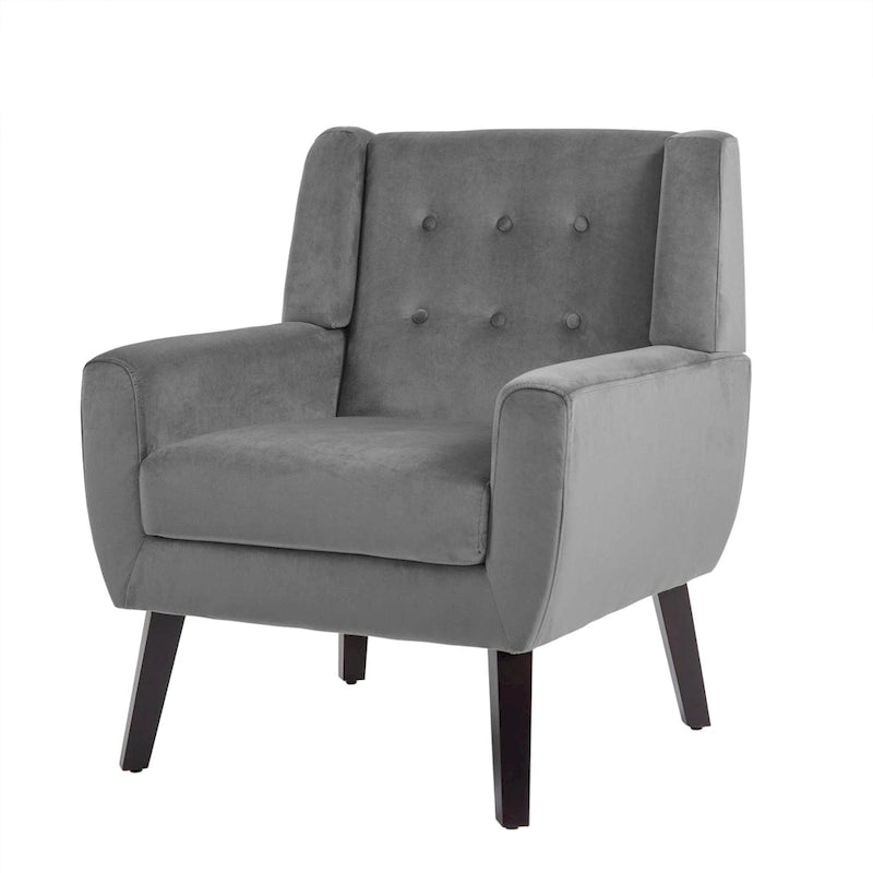 Velvet Tufted Accent Armchair – Blue / Purple / Green / Gray / Orange / Royal Blue / Retro Green / Pink, Single Seat