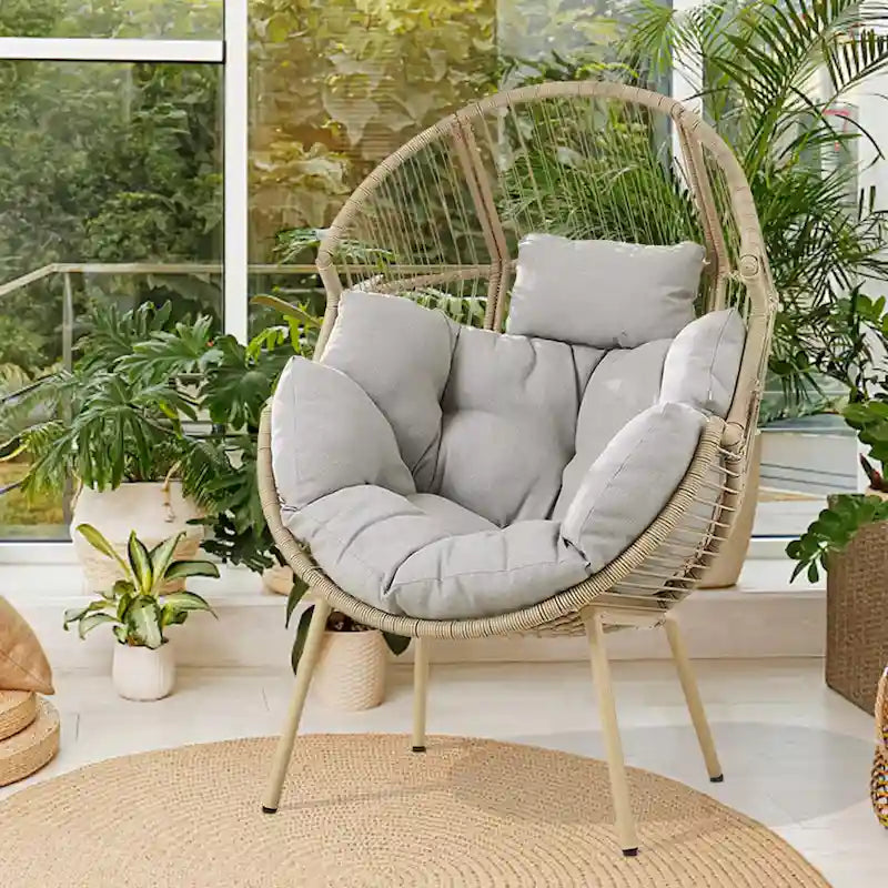 Outdoor Egg Chair with Cushion Oversized Egg Chair
