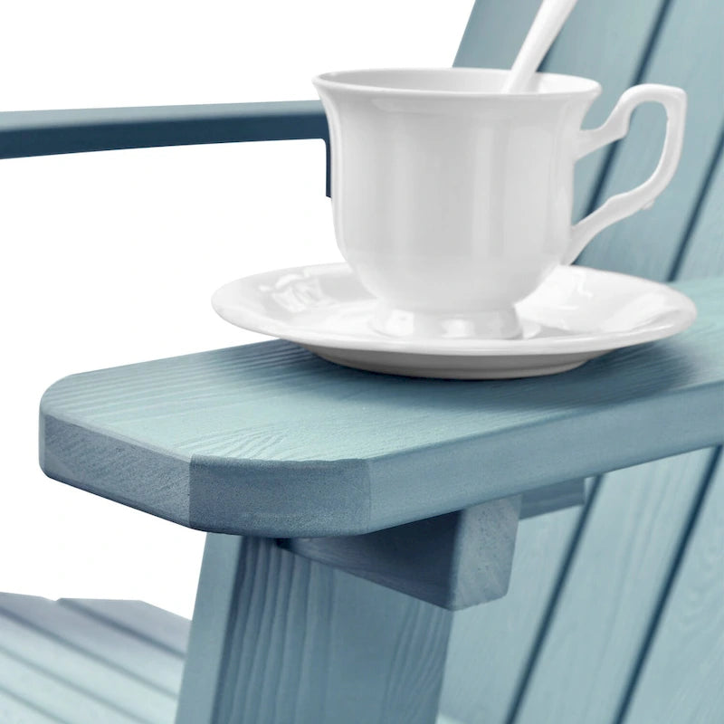 OVIOS Plastic Wood Adirondack Outdoor Patio Chair Set of 2