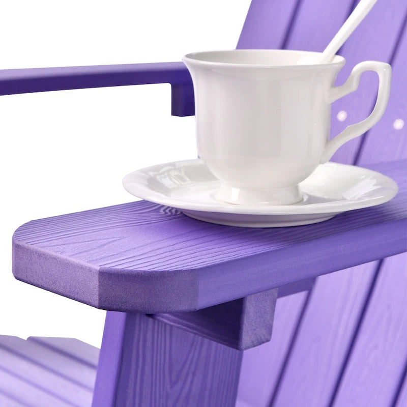 OVIOS Plastic Wood Adirondack Outdoor Patio Chair Set of 2