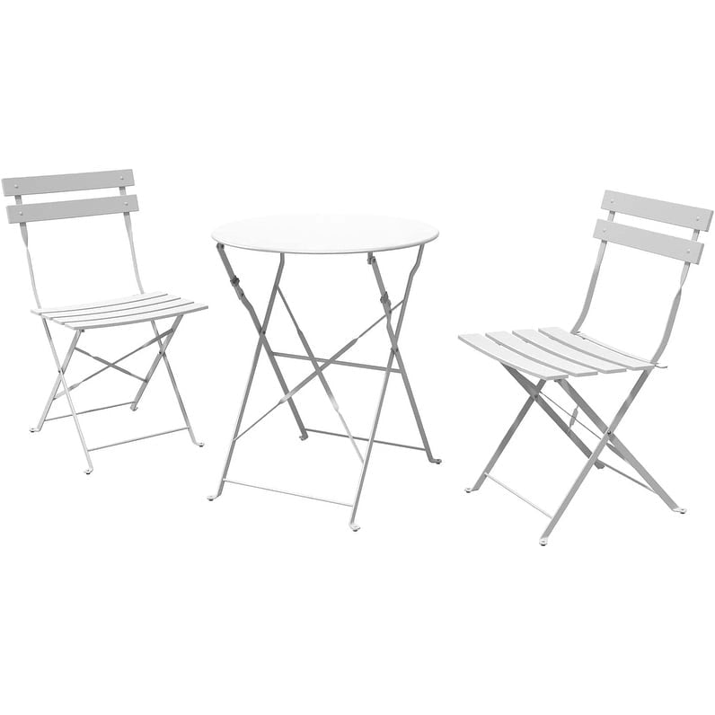 3-Piece Bistro Set Folding Outdoor Furniture Sets with Premium Steel Frame Portable Design for Bistro & Balcony