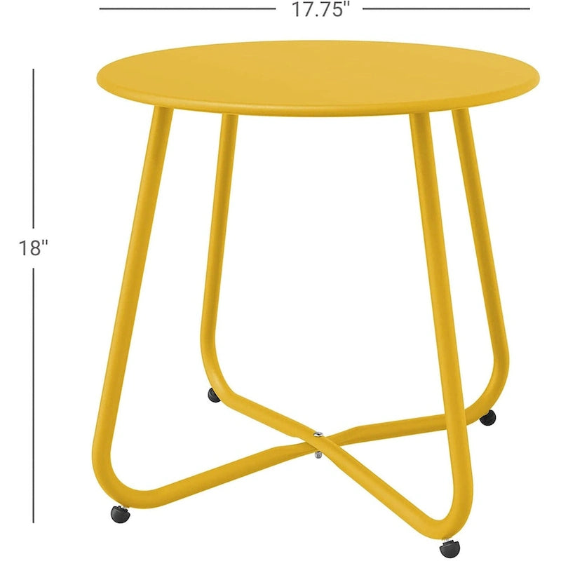 Round Steel Outdoor Side Table