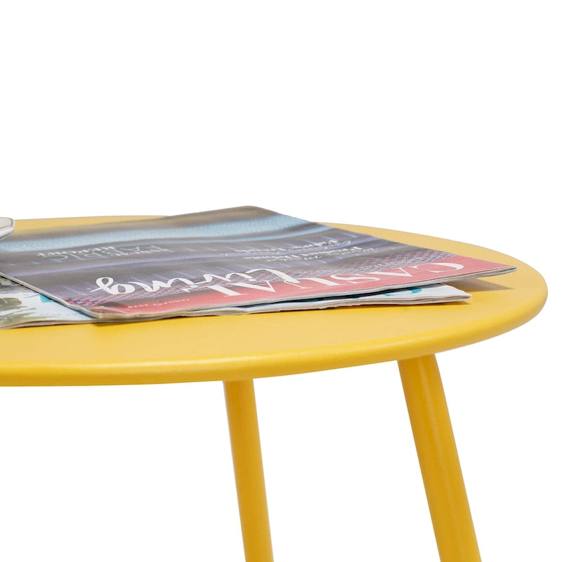 Round Steel Outdoor Side Table