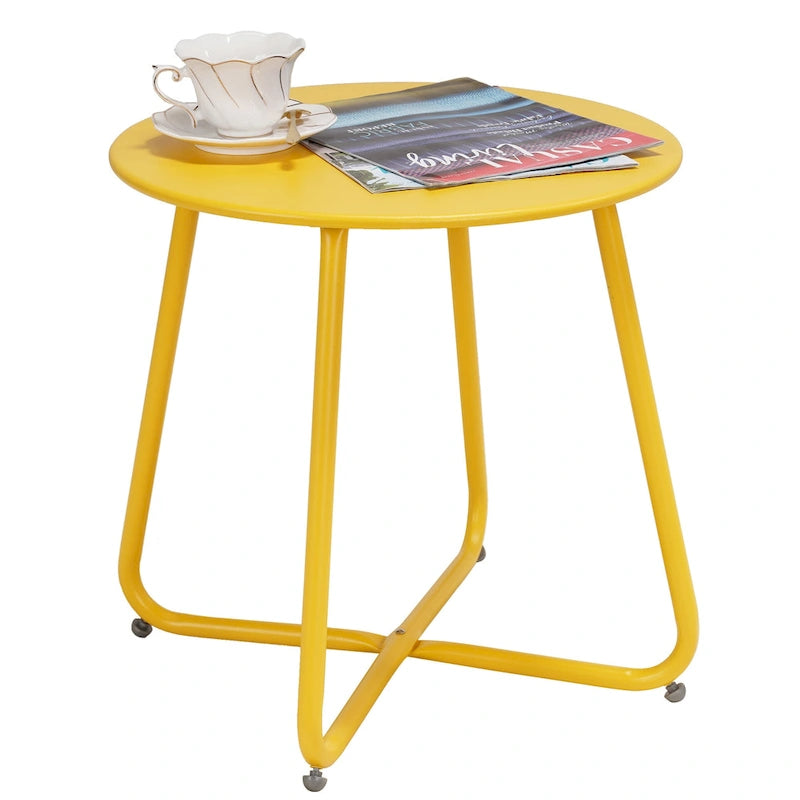 Round Steel Outdoor Side Table