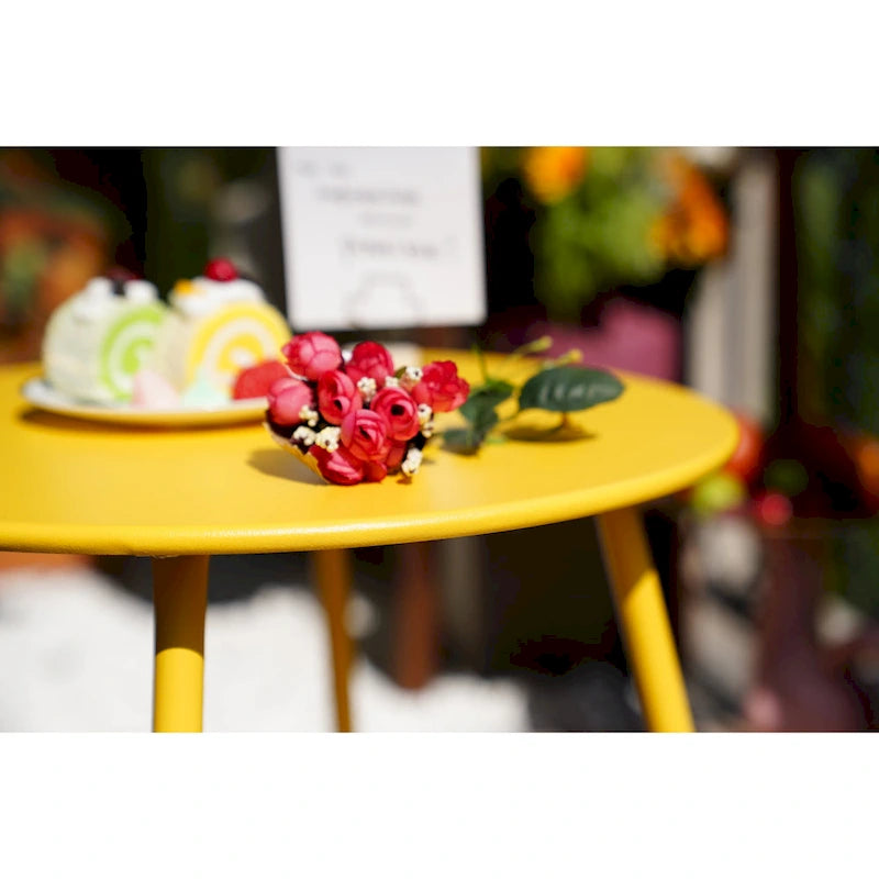 Round Steel Outdoor Side Table