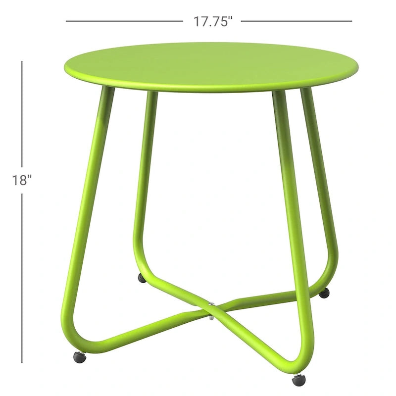 Round Steel Outdoor Side Table