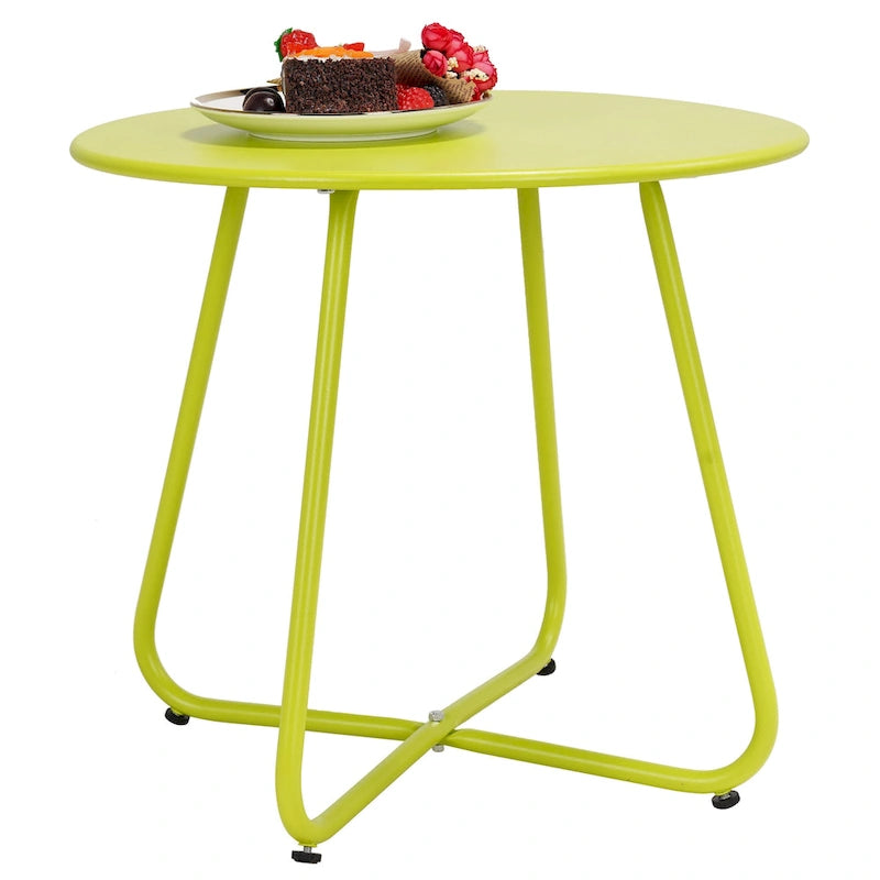 Round Steel Outdoor Side Table
