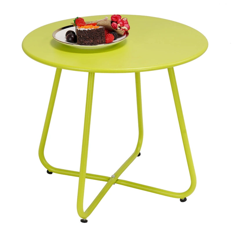 Round Steel Outdoor Side Table