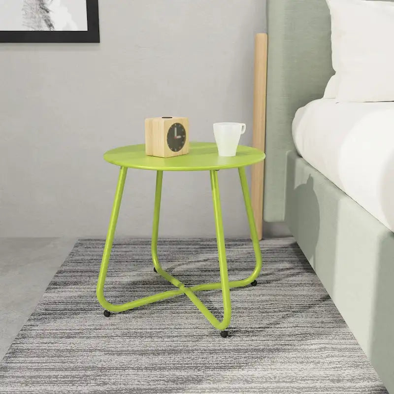 Round Steel Outdoor Side Table