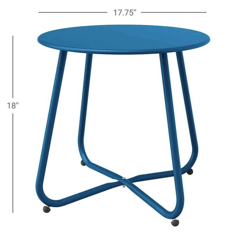 Round Steel Outdoor Side Table
