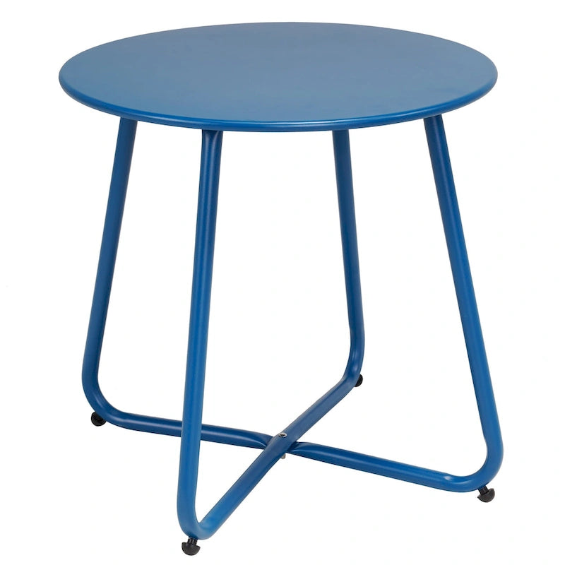 Round Steel Outdoor Side Table