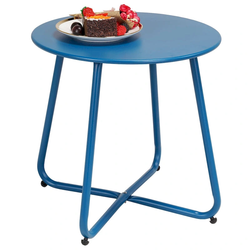 Round Steel Outdoor Side Table