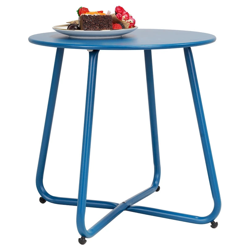 Round Steel Outdoor Side Table
