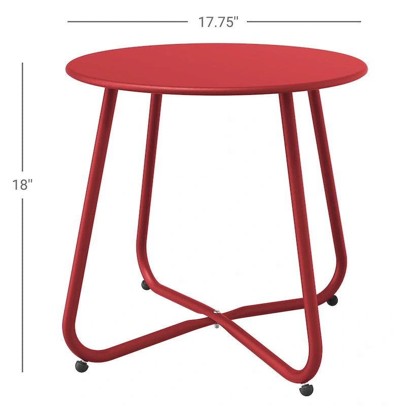 Round Steel Outdoor Side Table