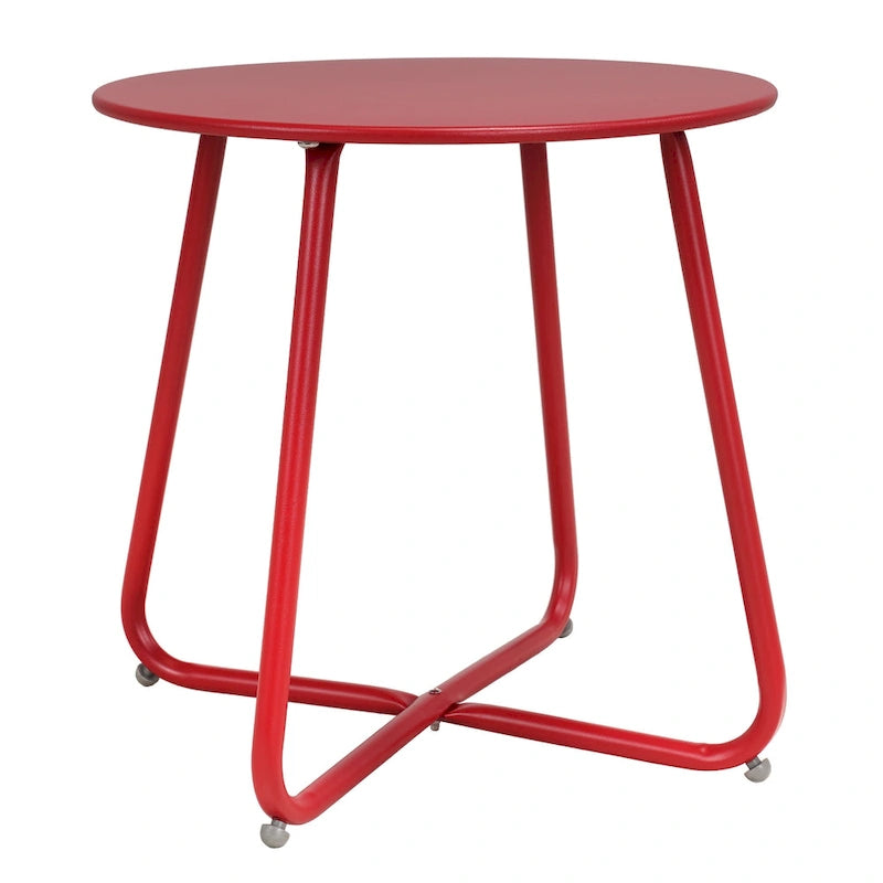 Round Steel Outdoor Side Table