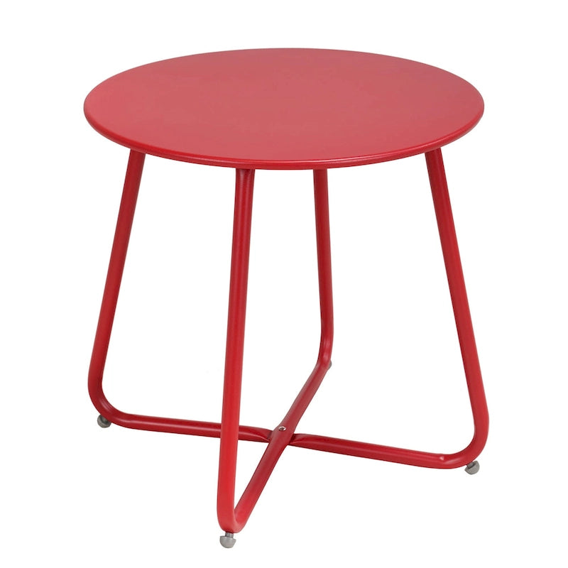 Round Steel Outdoor Side Table