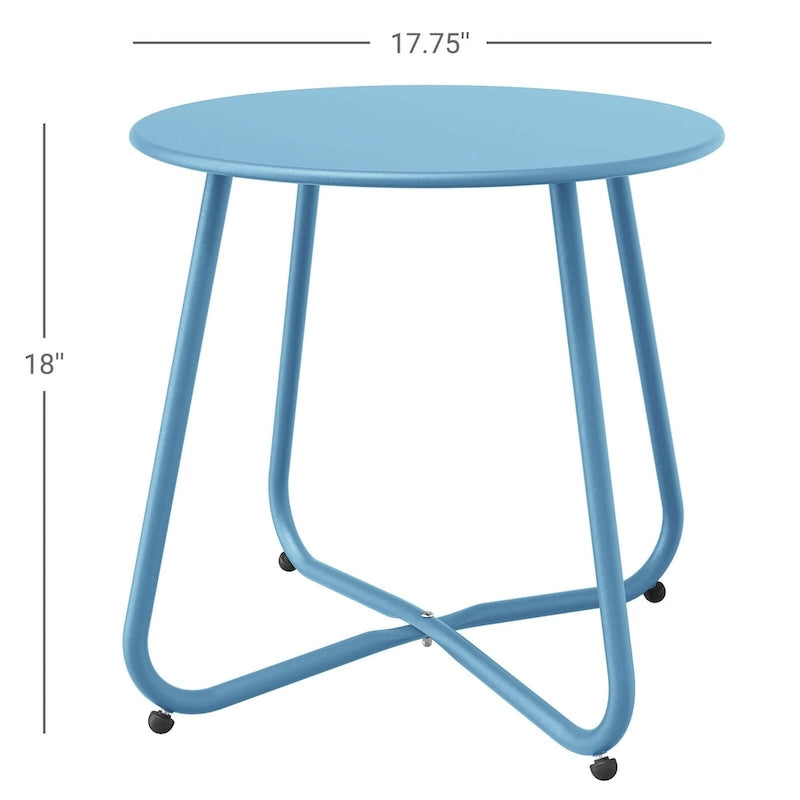 Round Steel Outdoor Side Table