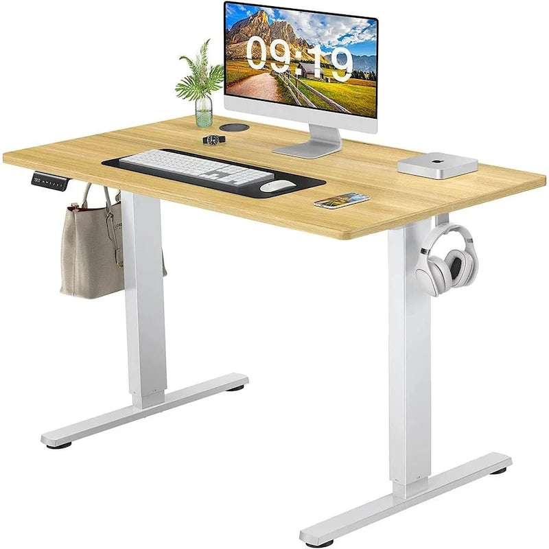 Electric Height Adjustable Standing Desk – Yellow / Black / White / Brown, 4 Sizes