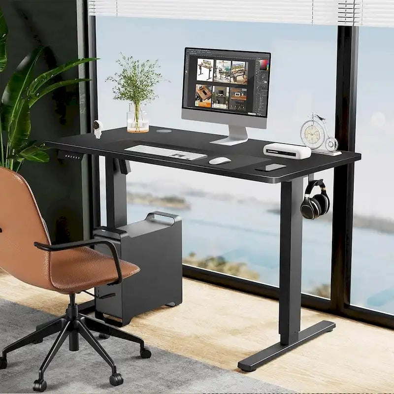 Electric Height Adjustable Standing Desk – Yellow / Black / White / Brown, 4 Sizes
