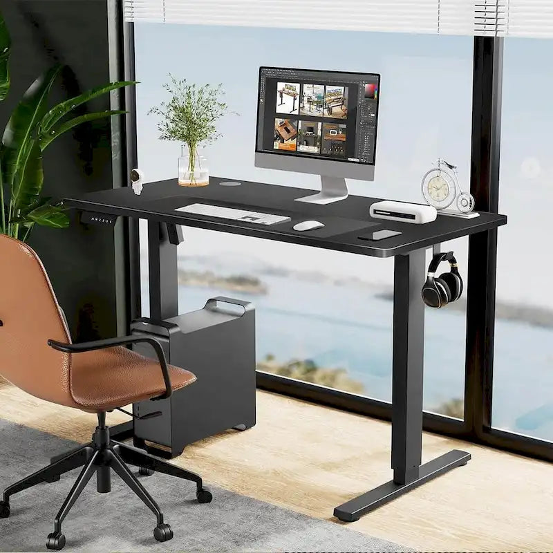 Electric Height Adjustable Standing Desk – Yellow / Black / White / Brown, 4 Sizes