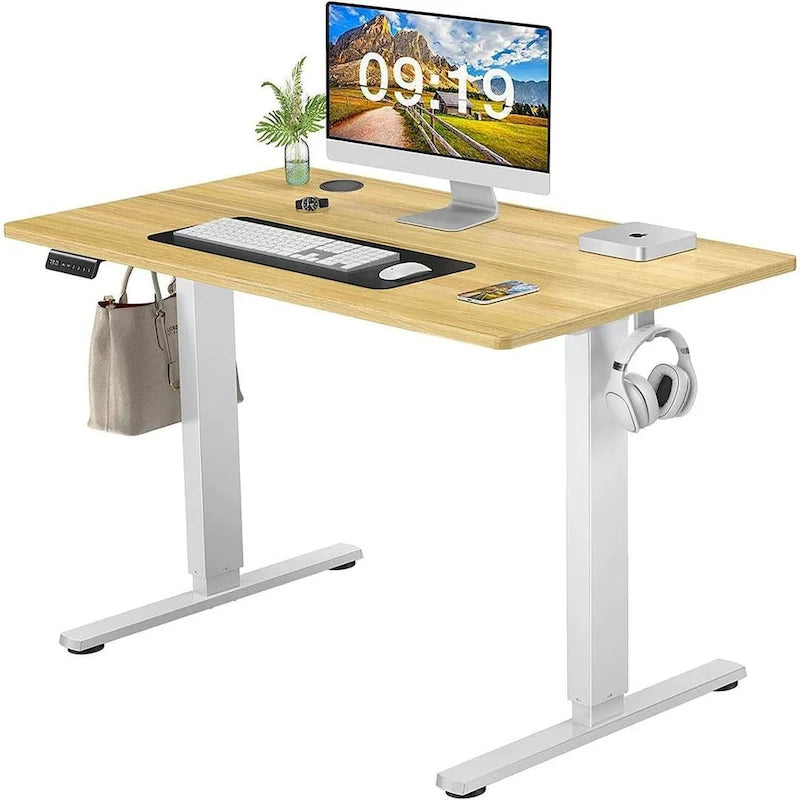 Electric Height Adjustable Standing Desk – Yellow / Black / White / Brown, 4 Sizes