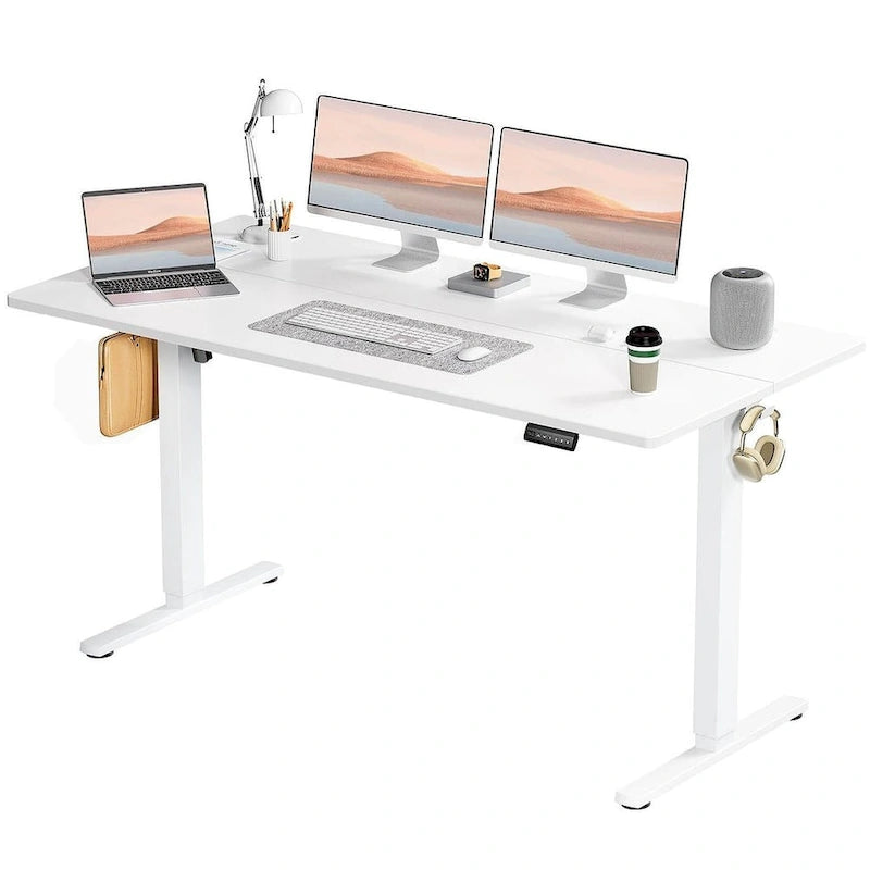 Electric Height Adjustable Standing Desk – Yellow / Black / White / Brown, 4 Sizes