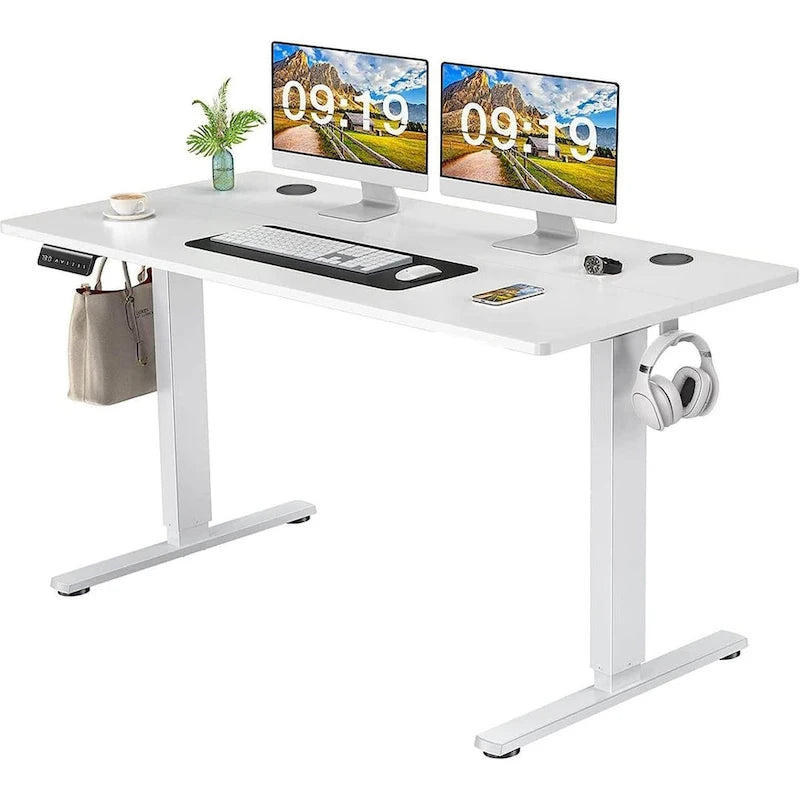 Electric Height Adjustable Standing Desk – Yellow / Black / White / Brown, 4 Sizes