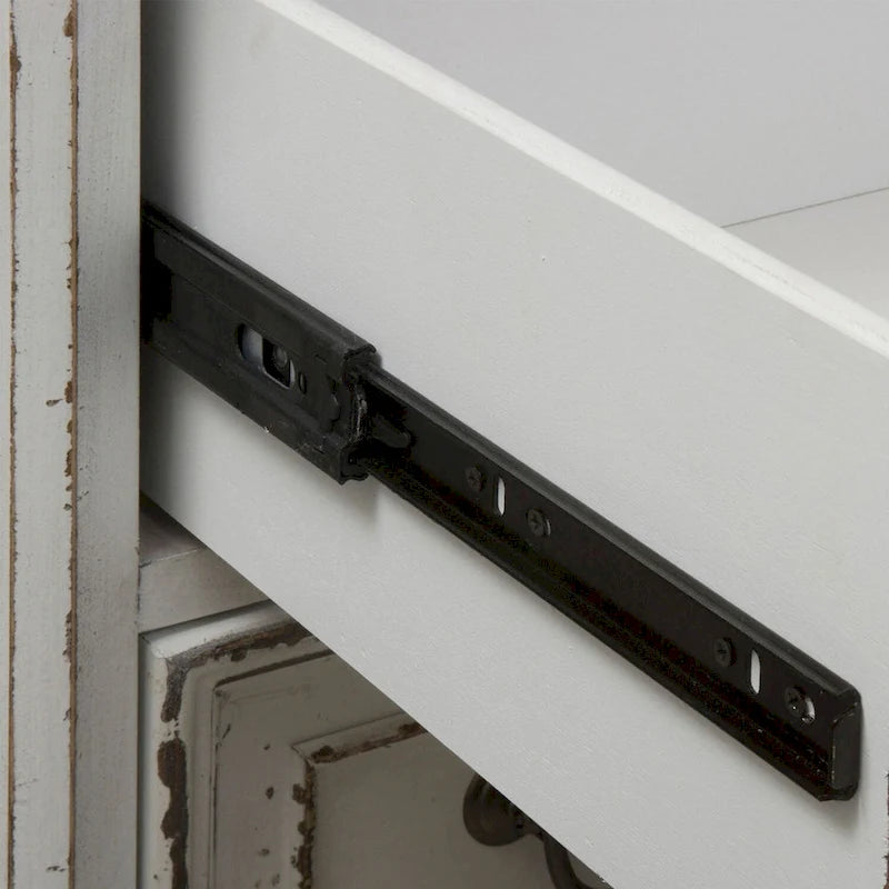 2-Drawer Oak Nightstand – Antique White / Weathered Bisque