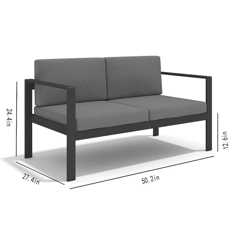 Aluminum Modern 4 Piece Sofa Seating Group For Patio Garden Outdoor