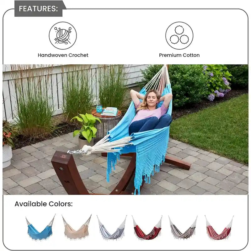 Brazilian Patio Hammock Cotton Outdoor Swing Chair