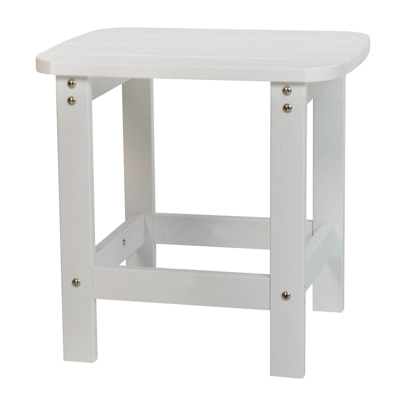 Set of 2 Indoor/Outdoor Folding Adirondack Chairs with Side Table - 34 D x 30.25 W x 37 H