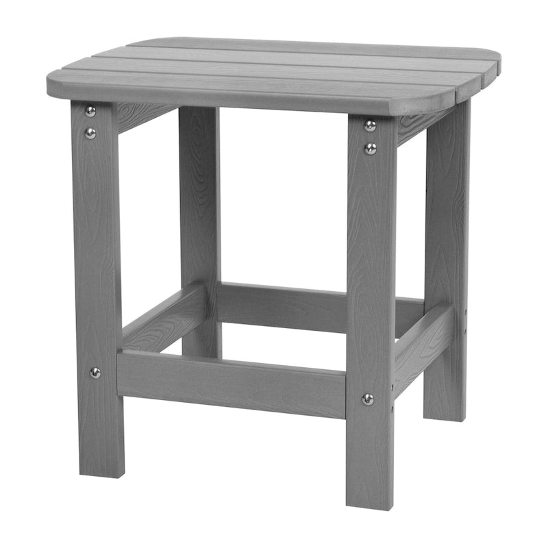 Set of 2 Indoor/Outdoor Folding Adirondack Chairs with Side Table - 34 D x 30.25 W x 37 H