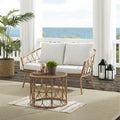Juniper 2Pc Outdoor Wicker Conversation Set - 67 x54.5 x36 
