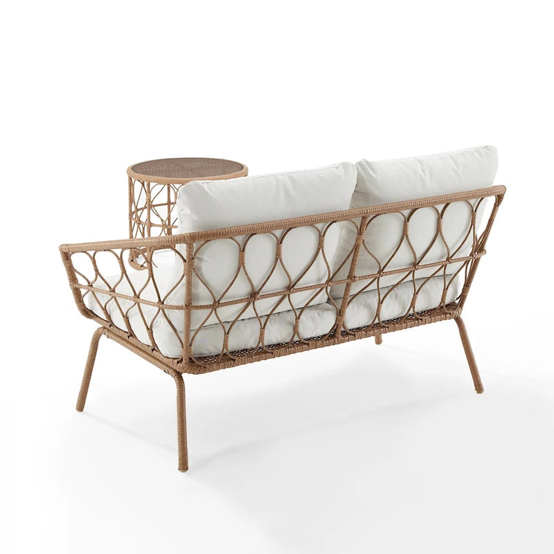 Juniper 2Pc Outdoor Wicker Conversation Set - 67 x54.5 x36