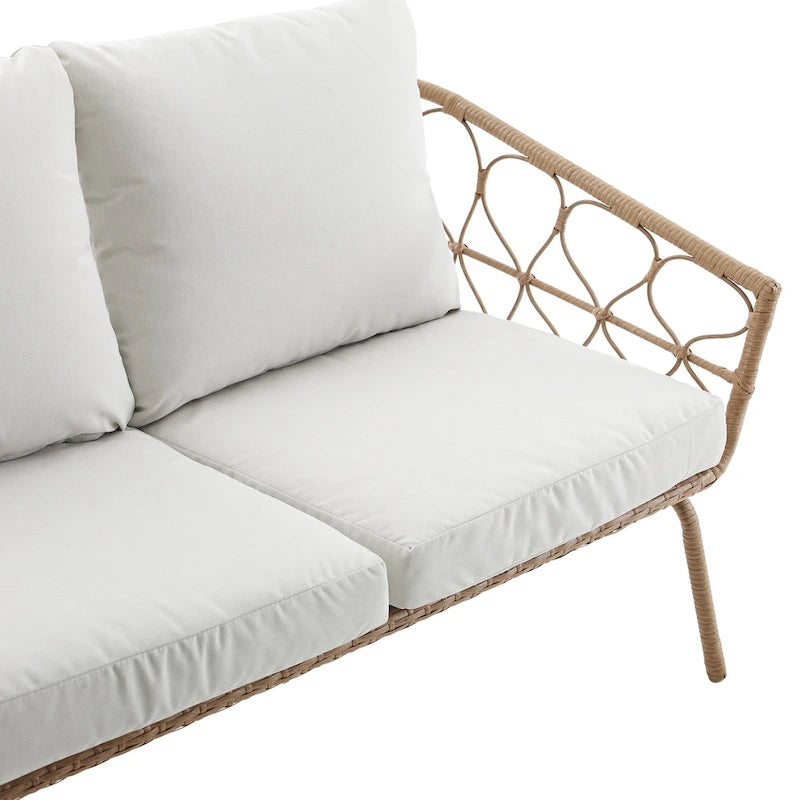 Juniper 2Pc Outdoor Wicker Conversation Set - 67 x54.5 x36