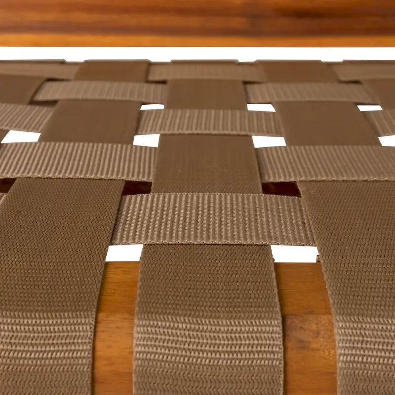Sava Indoor-Outdoor Folding Chair in Brown Webbing