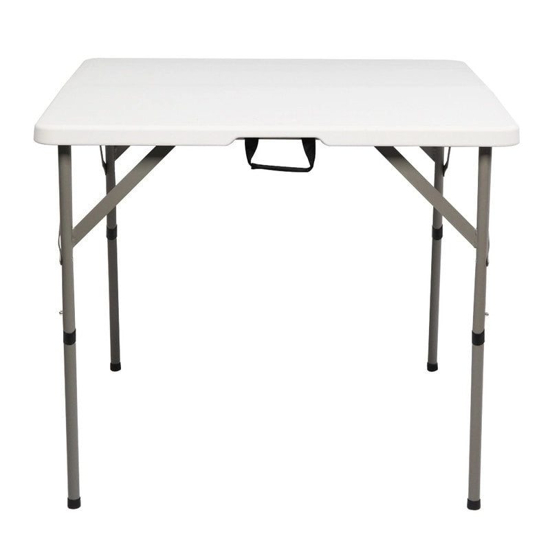 Outdoor 34 in.D x 29 in.H Portable Plastic Camping Table,White
