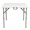 Outdoor 34 in.D x 29 in.H Portable Plastic Camping Table,White